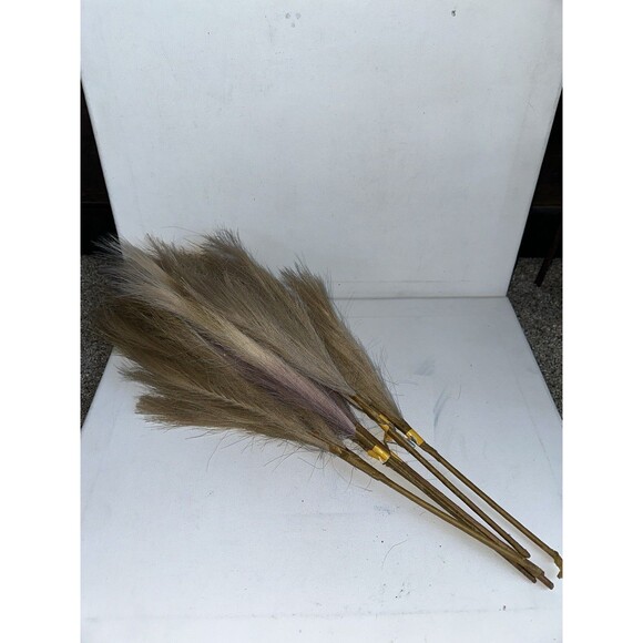 Faux Pampas Grass Fluffy Artificial Tall Stems Beige Boho 6 pcs 22 inches - Picture 16 of 16